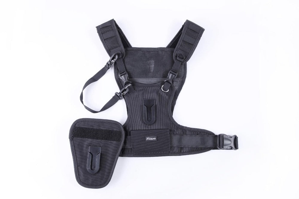 Carrier II Multi Dual 2 Camera Carrying Chest Harness System Vest Quick Strap with Side Holster