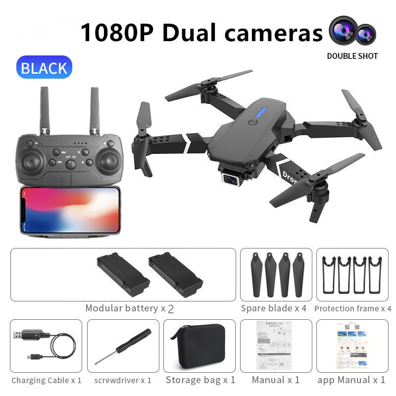 NEW Drone 4k profession HD Wide Angle Camera 1080P WiFi fpv Dual Camera Height Keep Drones Camera