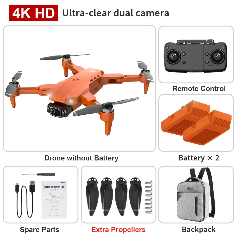 GPS Drone 4K Dual HD Camera Professional Aerial Photography Brushless Motor