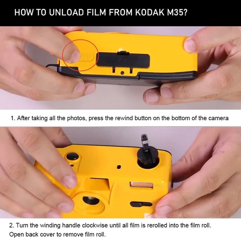 Kodak M35 camera non-disposable camera 135 film fool with flash student