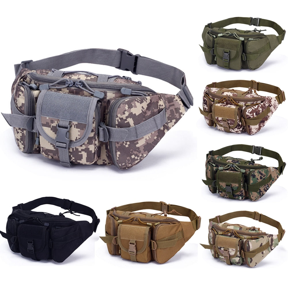 Tactical Waist Bag Fishing Pouch Outdoor Hiking Large-Capacity Waterproof Utility Pouch