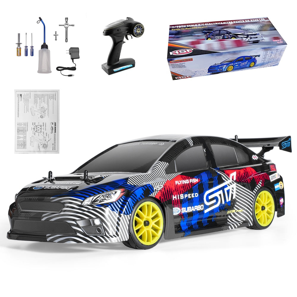 HSP RC Car 4wd 1:10 On Road Racing Two Speed Drift Vehicle Toys 4x4 Nitro Gas Power