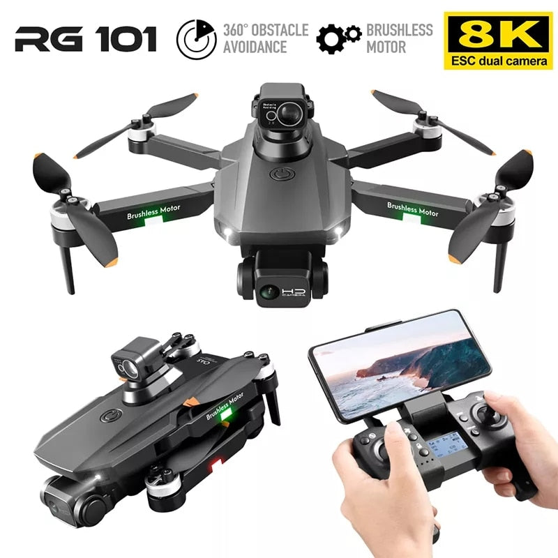 2022 NEW RG101 MAX GPS Drone 8K Professional Dual HD Camera FPV 3Km Aerial Photography Brushless