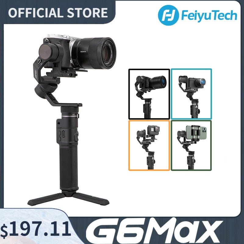 FeiyuTech G6 MAX All-in-One Gimbal Stabilizer 3-Axis Handheld Sony Camera