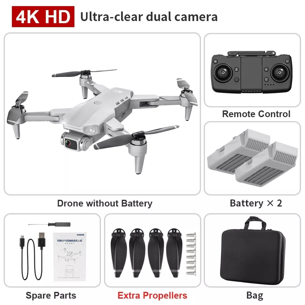 2022 New L900 Pro Drone 4K Professional HD Camera  Brushless Foldable Quadcopter RC Distance 1.2KM