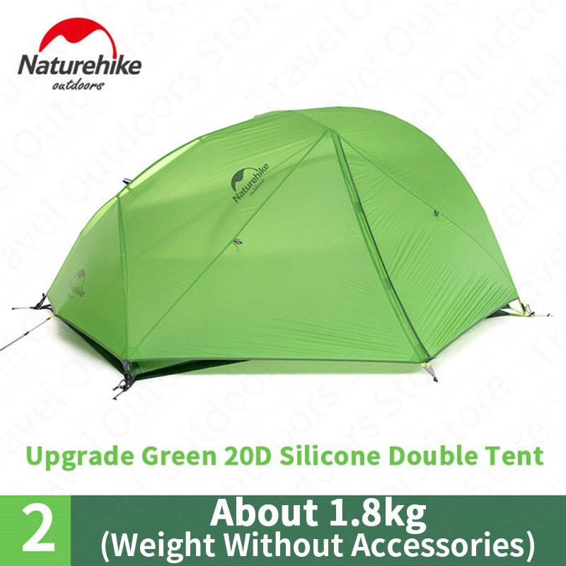 Naturehike 2 Person Ultralight Tent Upgraded Star River Camping Tent 20D Silicone