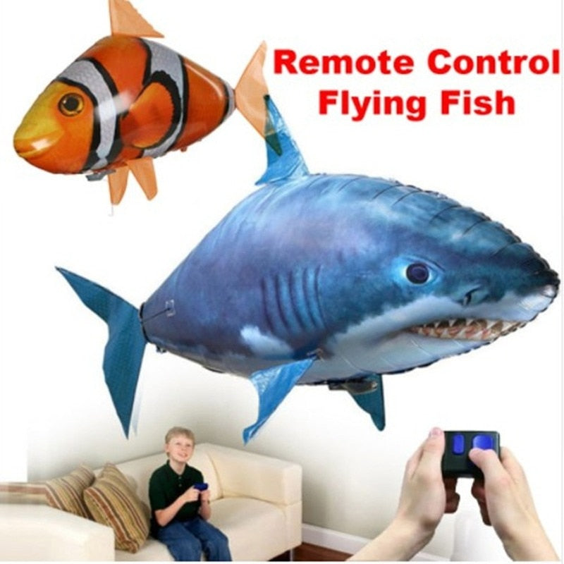 Remote Control Shark Toy Air Swimming Fish RC Animal Toy Infrared RC Flying Toys Air