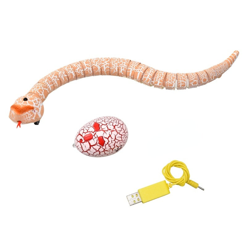 RC Animal Infrared Remote Control Snake with Egg Rattlesnake Kids Electric Toy Trick