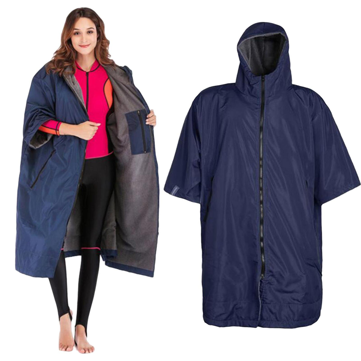 Surf Changing Robe Jacket Coat Quick Drying Jacket Weatherproof Cloak Outwear