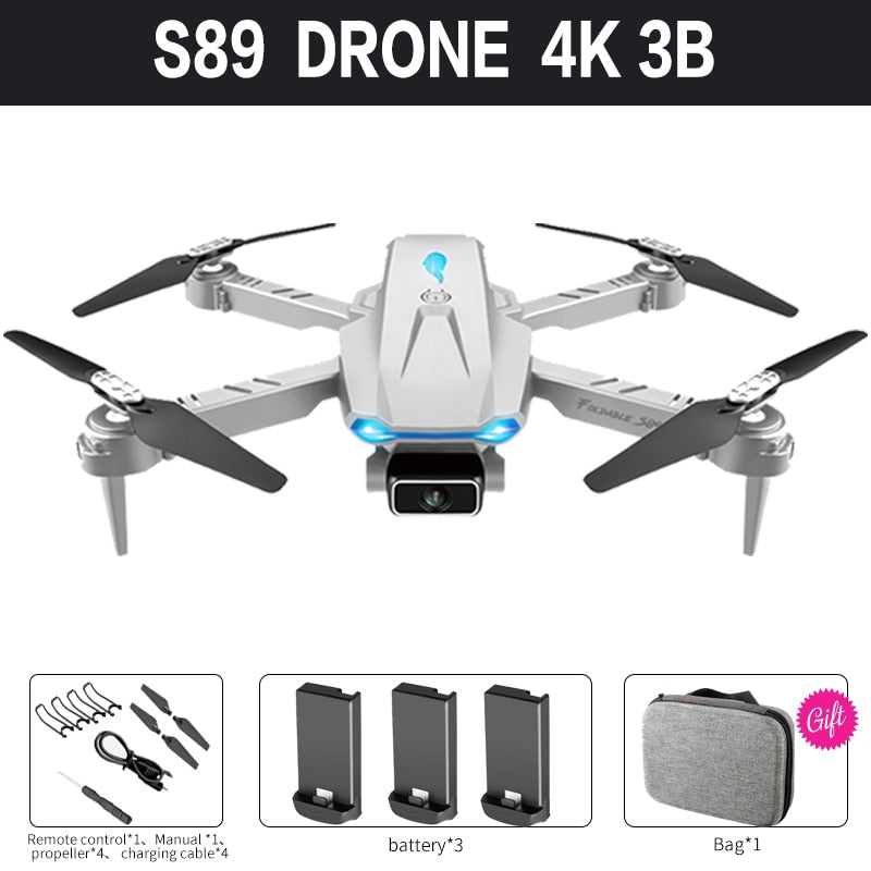 2022 New Mini Drone S89 pro 4k Profesional HD Dual Camera WiFi  Fpv Drones