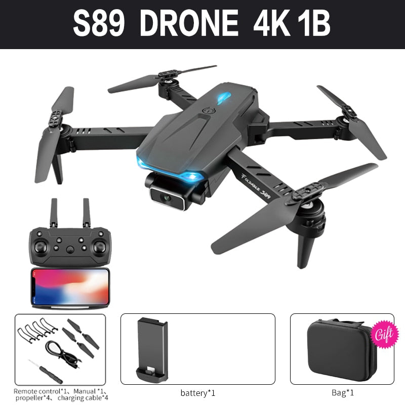 2022 New Mini Drone S89 pro 4k Profesional HD Dual Camera WiFi  Fpv Drones