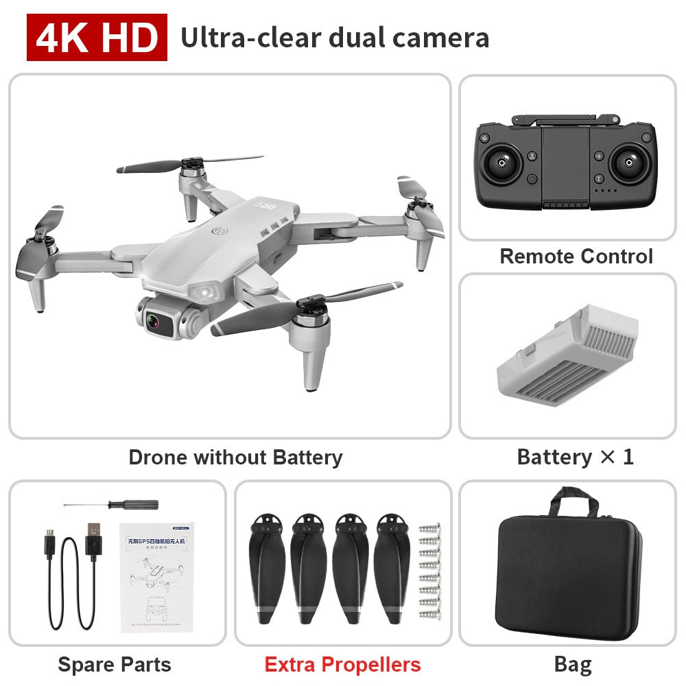 GPS Drone 4K Dual HD Camera Professional Aerial Photography Brushless Motor