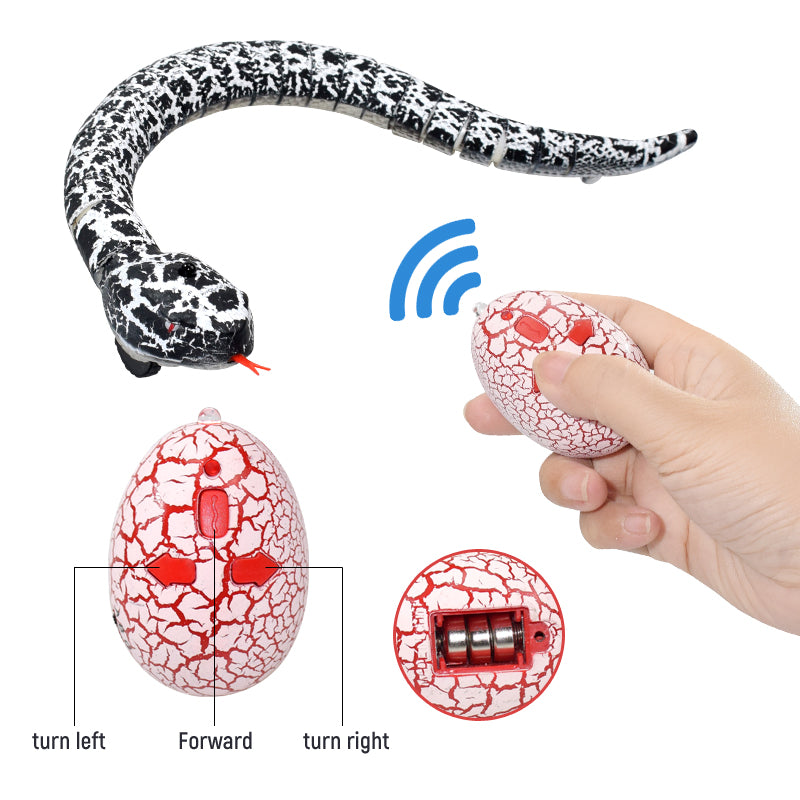 RC Animal Infrared Remote Control Snake with Egg Rattlesnake Kids Electric Toy Trick