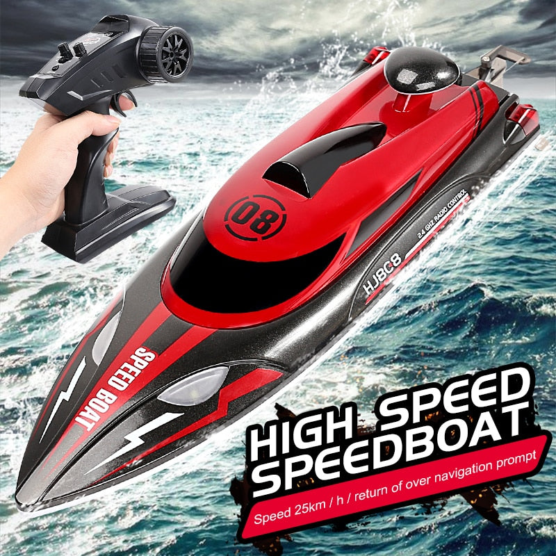 HJ808 RC Boat 2.4Ghz 25km/h High-Speed Remote Control Racing Ship Water Speed