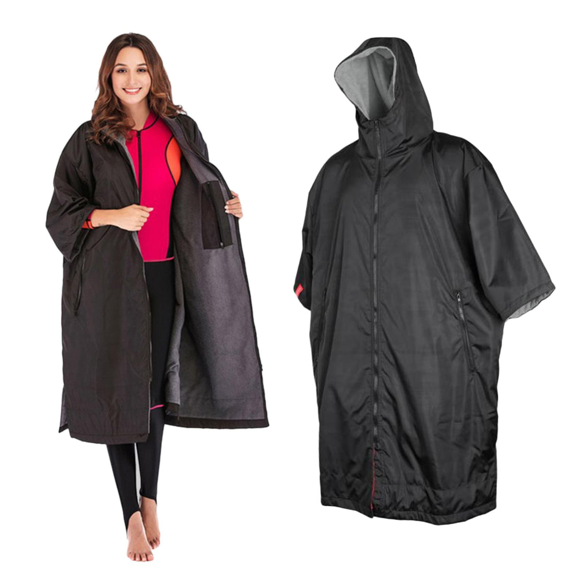 Surf Changing Robe Jacket Coat Quick Drying Jacket Weatherproof Cloak Outwear