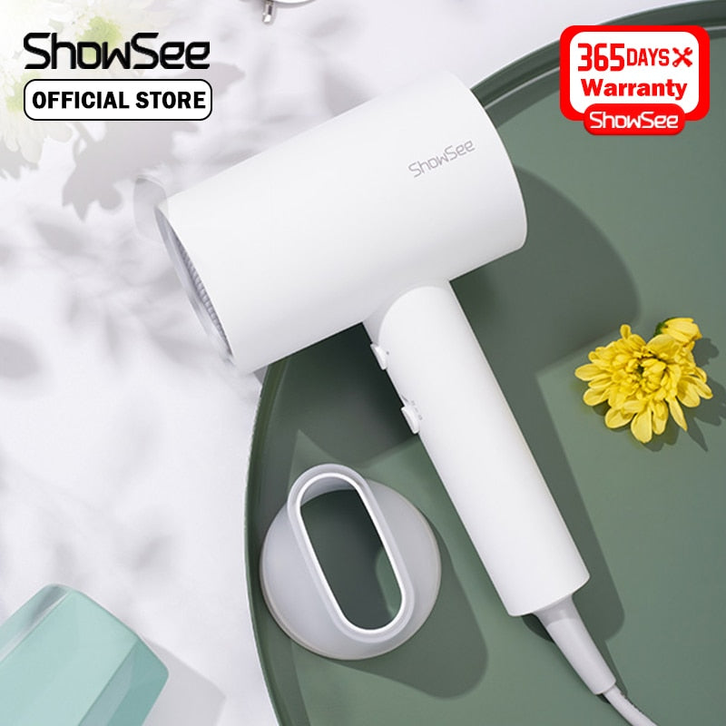 ShowSee Hair Dryer Negative Ion Hair Dryer 1800W Strong Wind Hot And Cold Wind Professinal A1-W