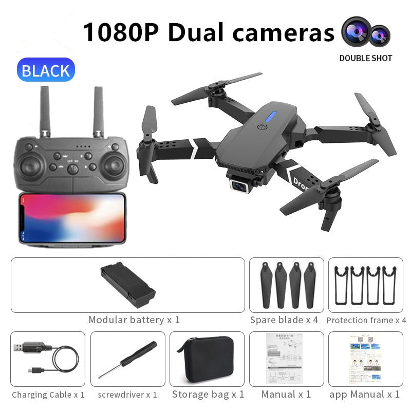 NEW Drone 4k profession HD Wide Angle Camera 1080P WiFi fpv Dual Camera Height Keep Drones Camera