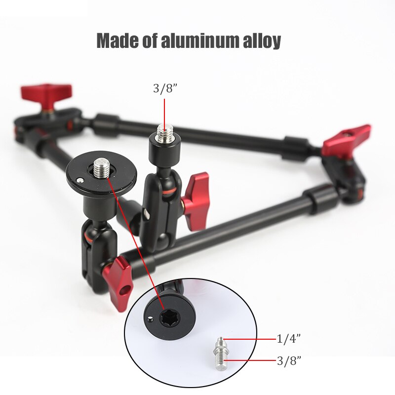 BFOLLOW Magic Friction Arm 32" Bracket for Smartphone Camcorder Action Camera Gopro Clamp Wall