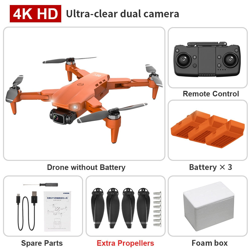 GPS Drone 4K Dual HD Camera Professional Aerial Photography Brushless Motor