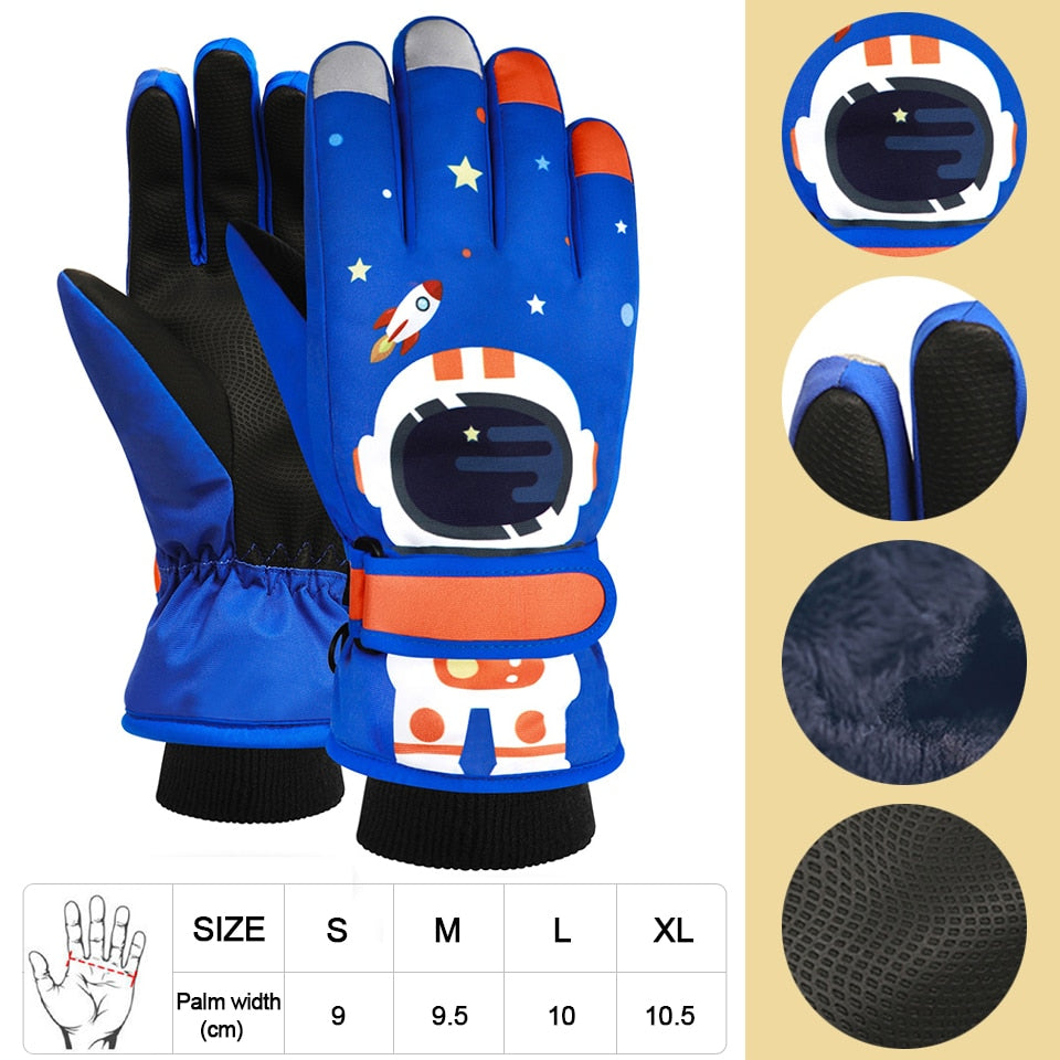 GOBYGO Men Women Children Ski Gloves Waterproof Warm Cycling Hockey Gloves