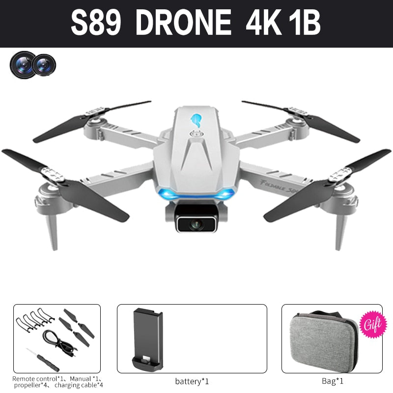 2022 New Mini Drone S89 pro 4k Profesional HD Dual Camera WiFi  Fpv Drones