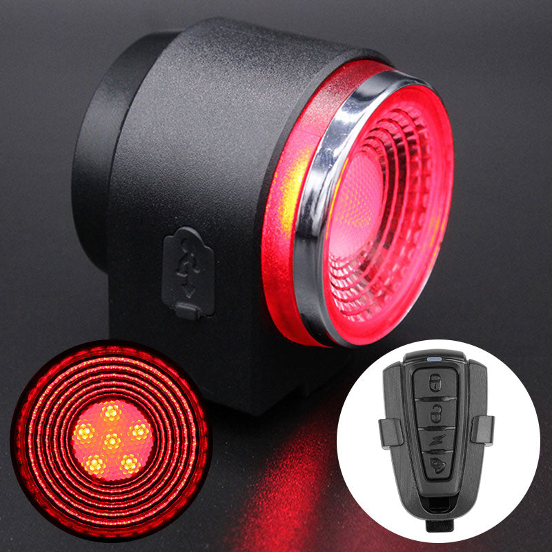 Bicycle Rear Lamp Braking Light Anti-theft Alarm Remote Call Wireless Control LED Lantern