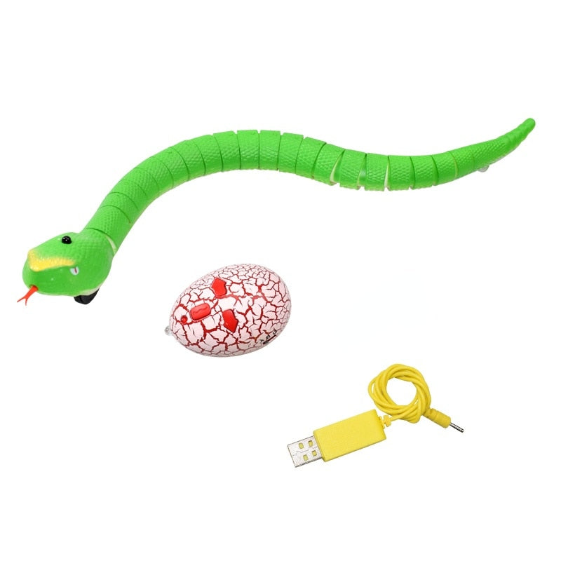 RC Animal Infrared Remote Control Snake with Egg Rattlesnake Kids Electric Toy Trick