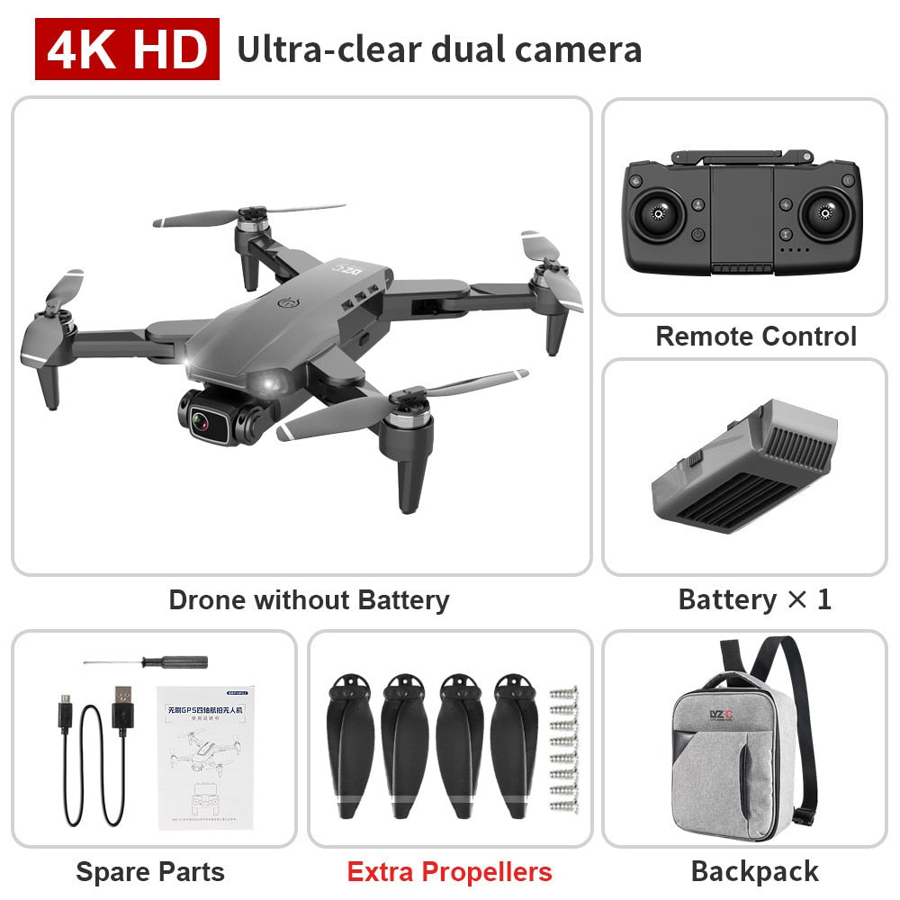 GPS Drone 4K Dual HD Camera Professional Aerial Photography Brushless Motor