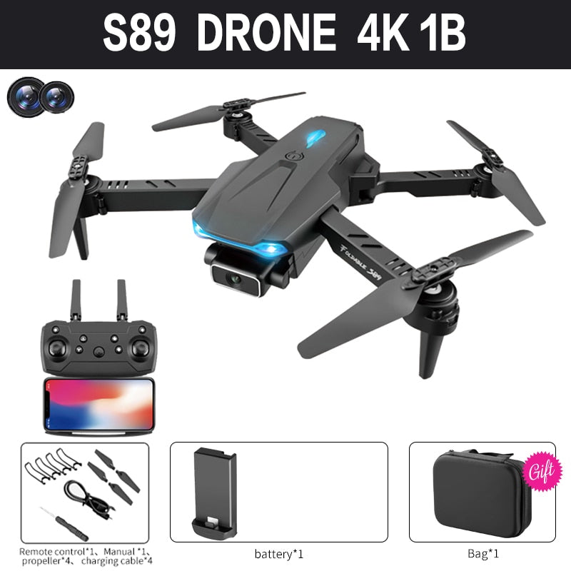 2022 New Mini Drone S89 pro 4k Profesional HD Dual Camera WiFi  Fpv Drones