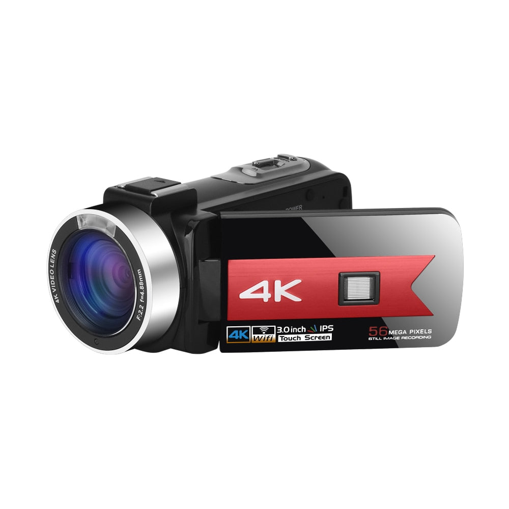 Professional Video Camera Wide Angle 4K Camcorder For Live Stream Youtube Webcam