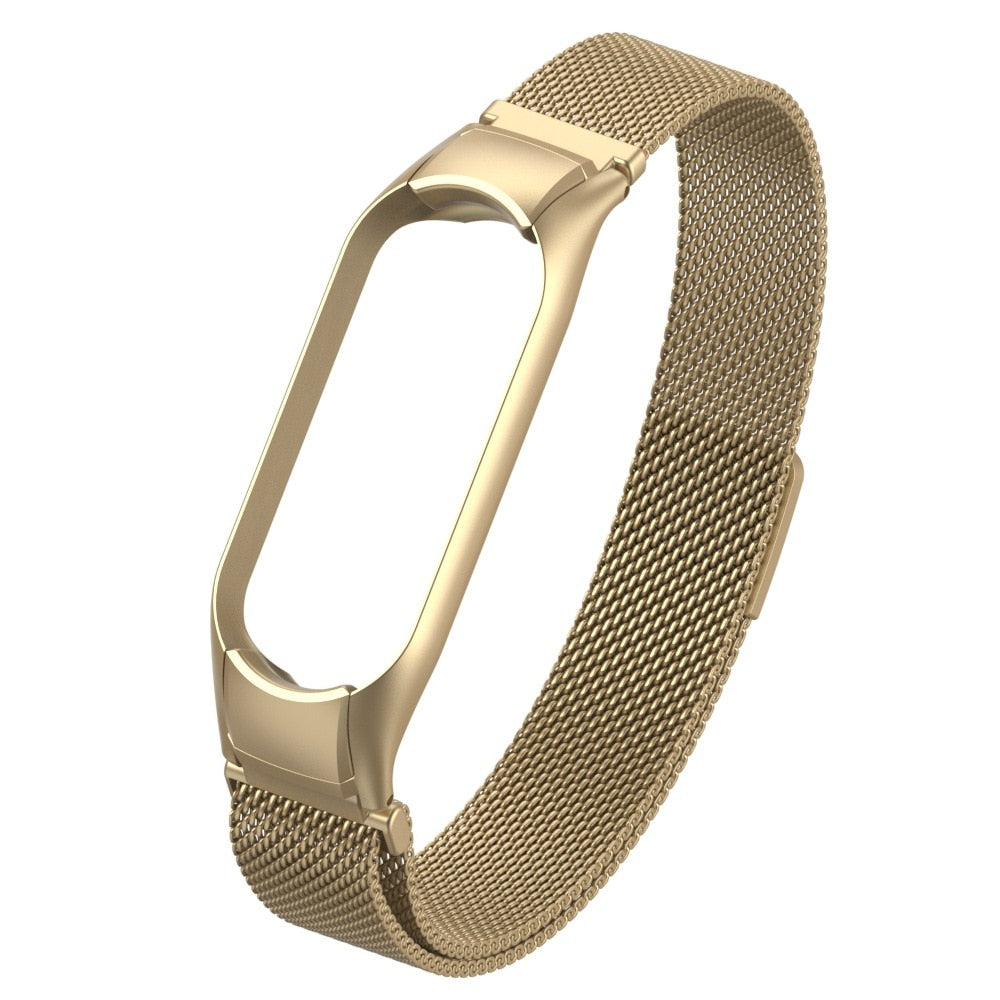 YAYUU Stainless Steel Watch Strap for Xiaomi Mi Band 4 3 Metal Bracelet For MiBand