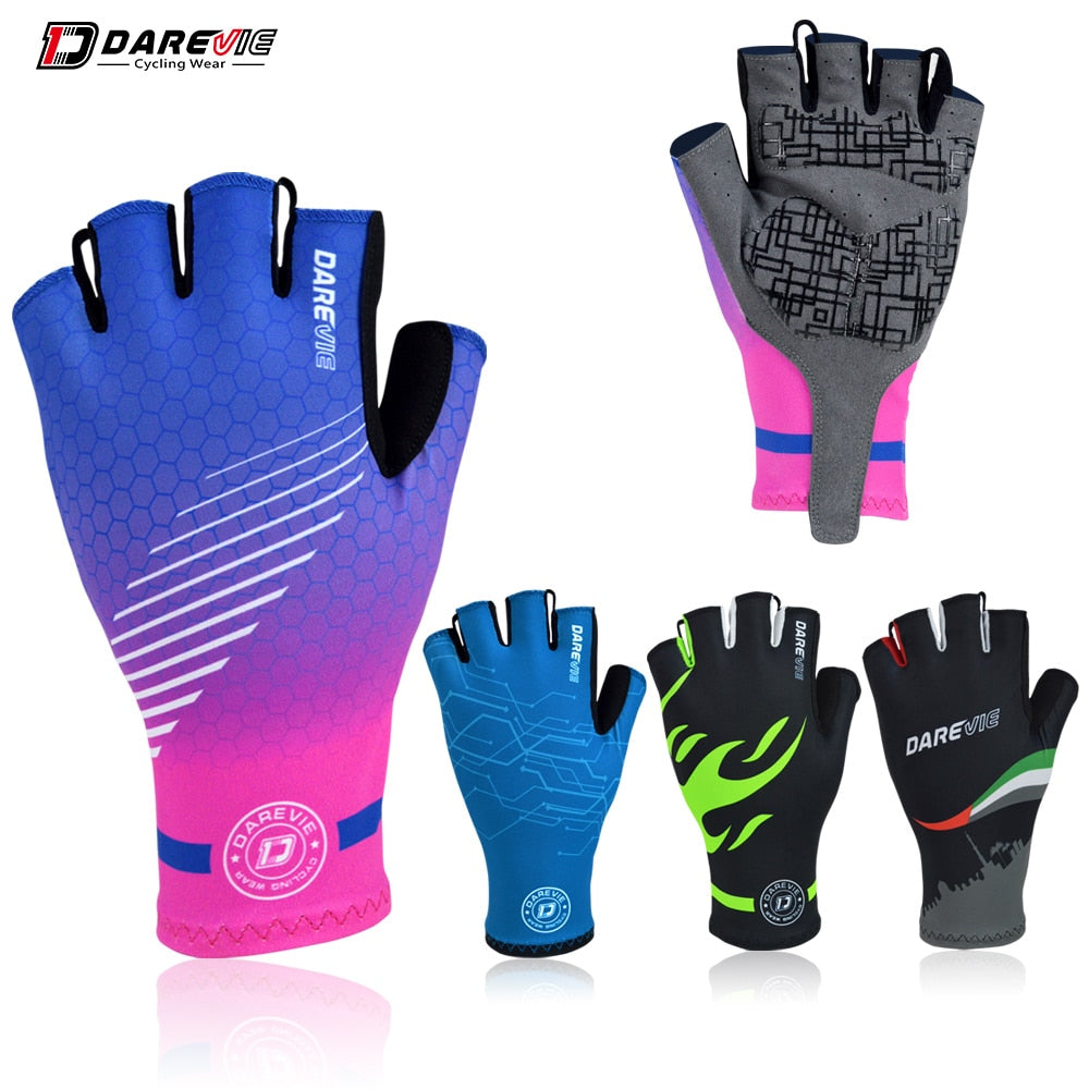 DAREVIE Cycling Gloves Women Half Finger Gel Padded Shockproof Breathable Cycling Glove Pro