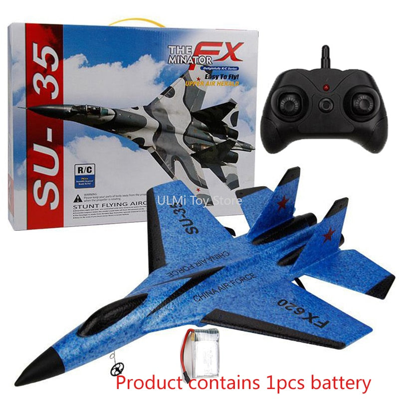 SU-35 RC Remote Control Airplane 2.4G Remote Control Fighter Hobby Plane Glider