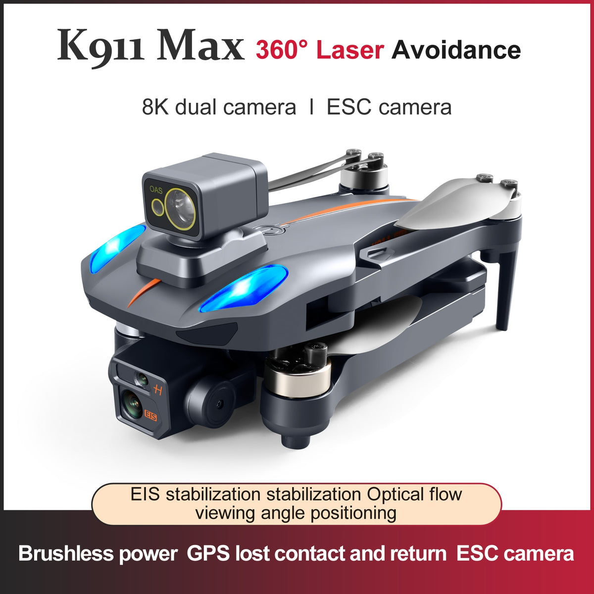 MAX GPS Drone 4K Professional Obstacle Avoidance 8K DualHD Camera Brushless Motor