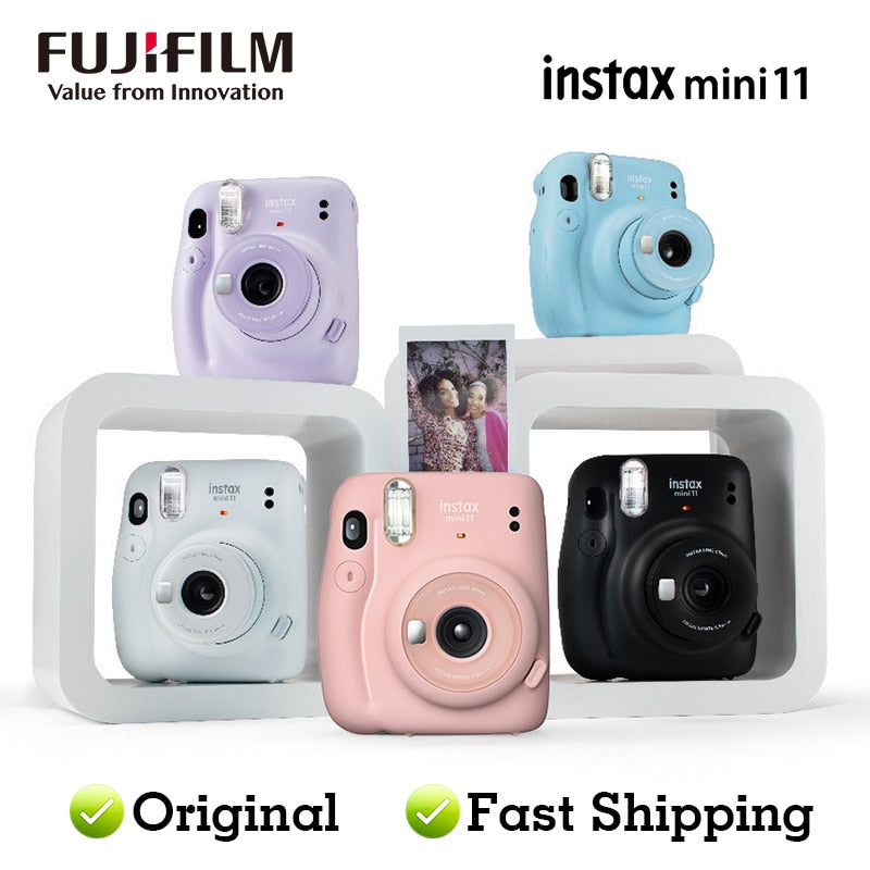 Fuji Genuine Instax Mini11 Instant Camera Origin Fujifilm Pink/Blue/Gray/White/Purple