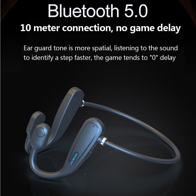 Bone Conduction Earphones Wireless Bluetooth Headphones Surround Sound Stereo Earbuds Sports Waterproof Headsets