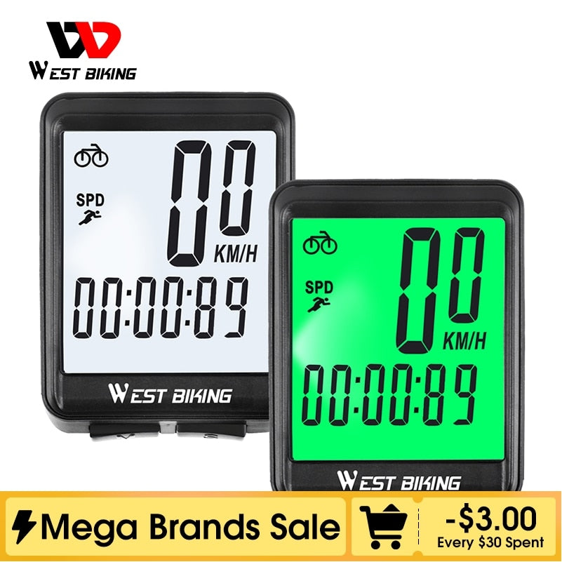 Computer MTB Road Wired Cycling Odometer Waterproof Backlight Bike Speedometer LED