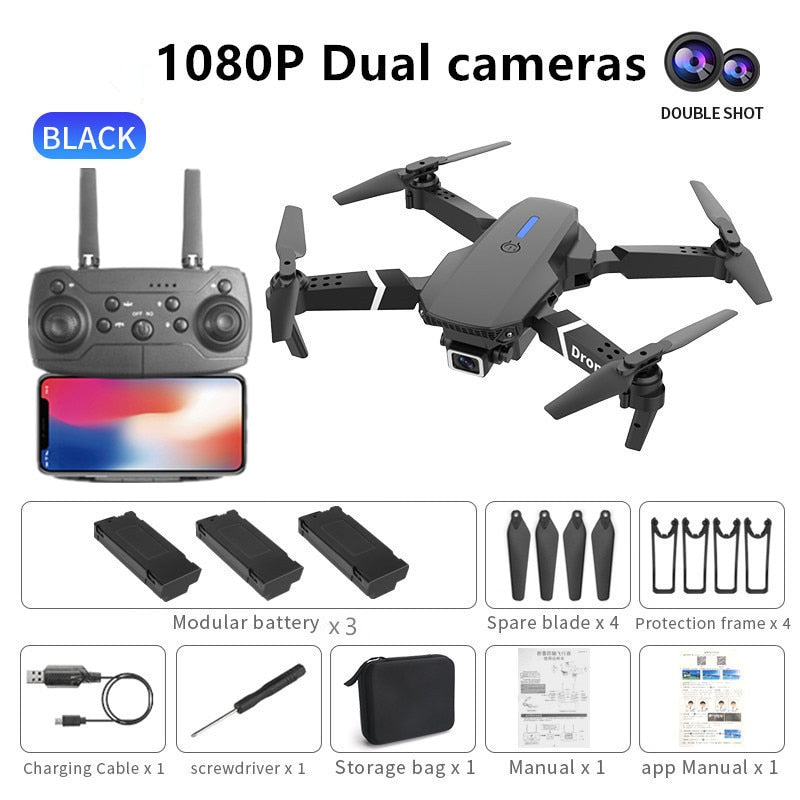 NEW Drone 4k profession HD Wide Angle Camera 1080P WiFi fpv Dual Camera Height Keep Drones Camera