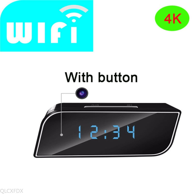 4K 1080P HD Clock Camera Wireless WIFI Camera Micro Cam IR Night View Alarm Camcorder