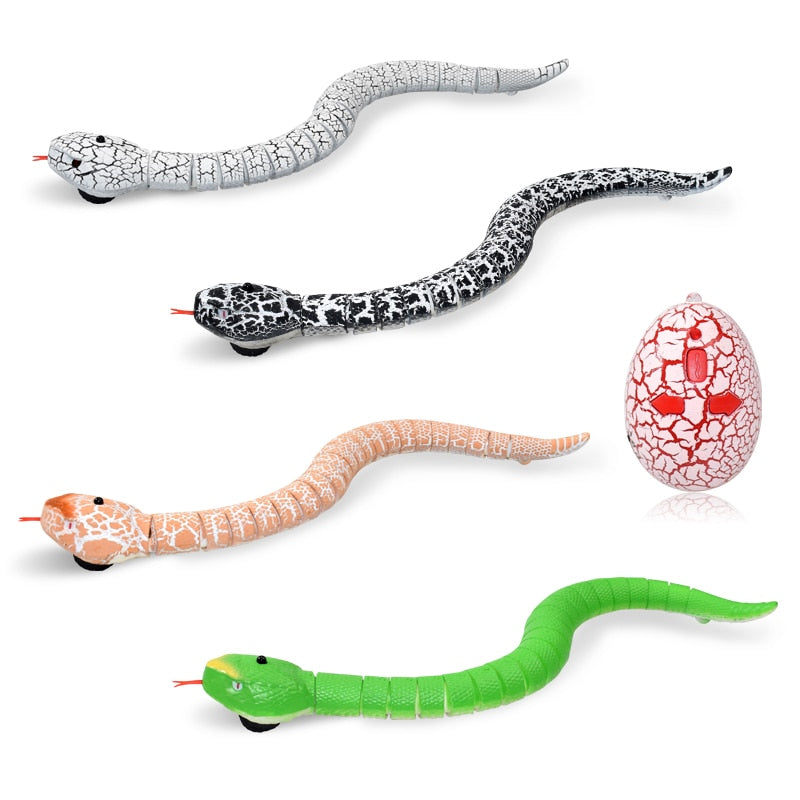 RC Animal Infrared Remote Control Snake with Egg Rattlesnake Kids Electric Toy Trick