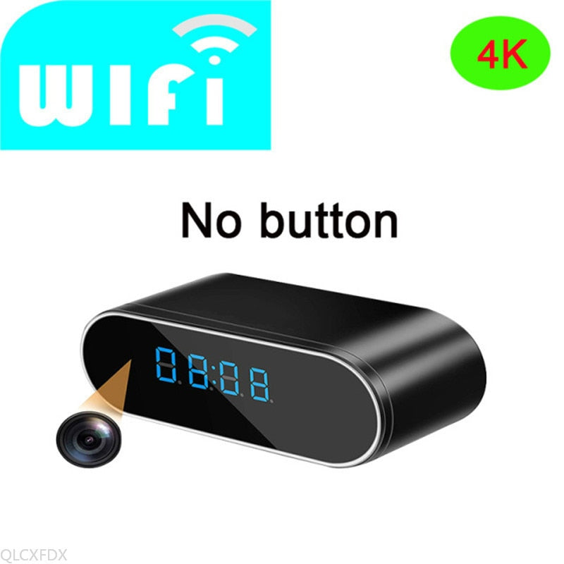 4K 1080P HD Clock Camera Wireless WIFI Camera Micro Cam IR Night View Alarm Camcorder