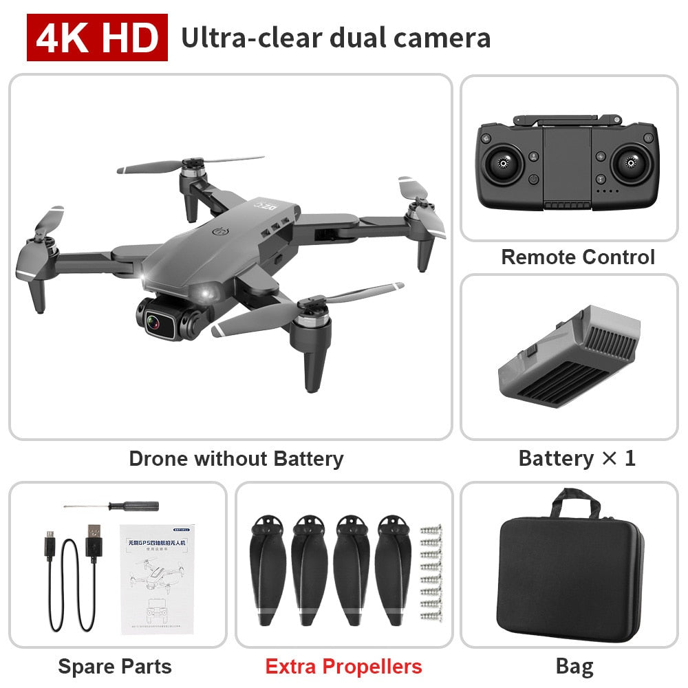 GPS Drone 4K Dual HD Camera Professional Aerial Photography Brushless Motor