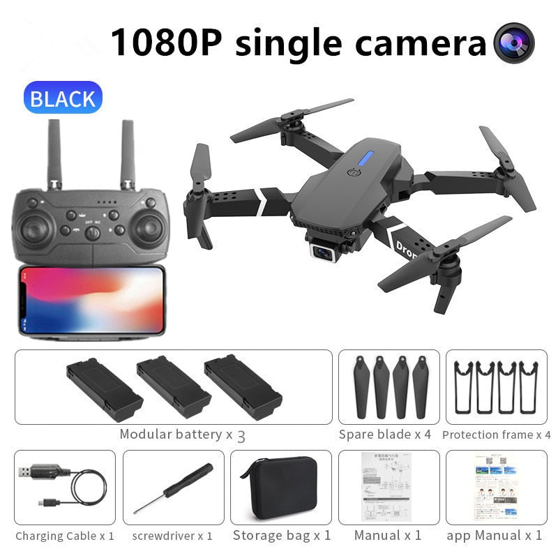 NEW Drone 4k profession HD Wide Angle Camera 1080P WiFi fpv Dual Camera Height Keep Drones Camera