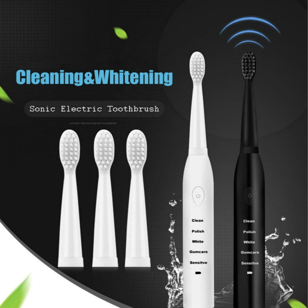 Electric Toothbrush Powerful Ultrasonic Sonic USB Charge Rechargeable Tooth Washable