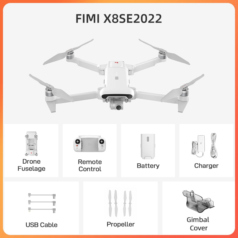 FIMI X8SE 2022 Camera Drone 4K professional Quadcopter camera RC Helicopter 10KM FPV 3-axis