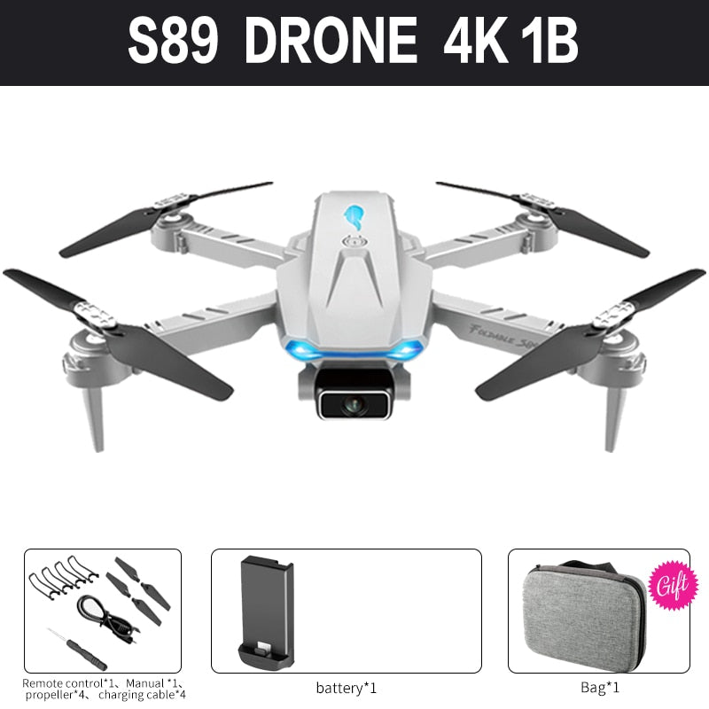 2022 New Mini Drone S89 pro 4k Profesional HD Dual Camera WiFi  Fpv Drones