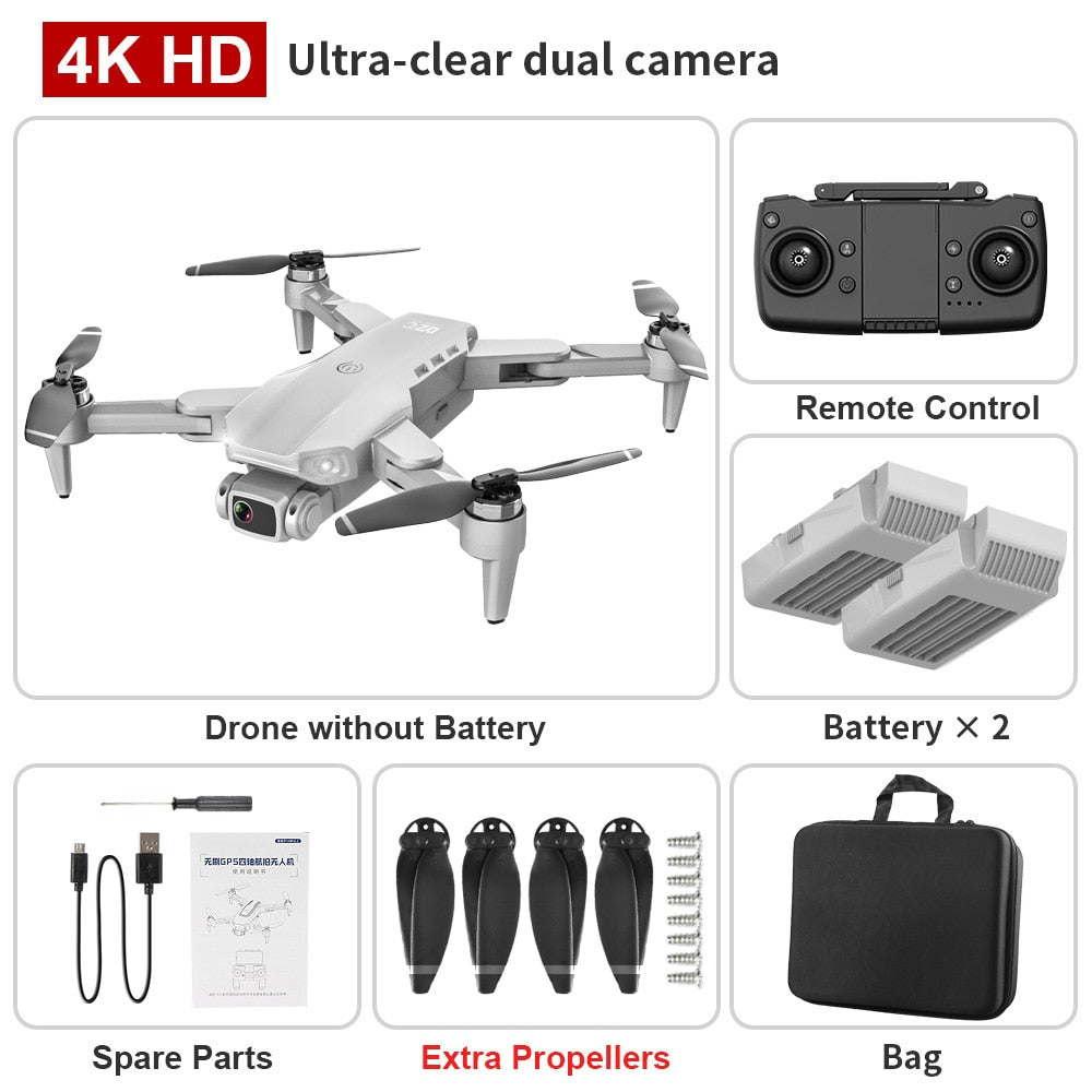 GPS Drone 4K Dual HD Camera Professional Aerial Photography Brushless Motor