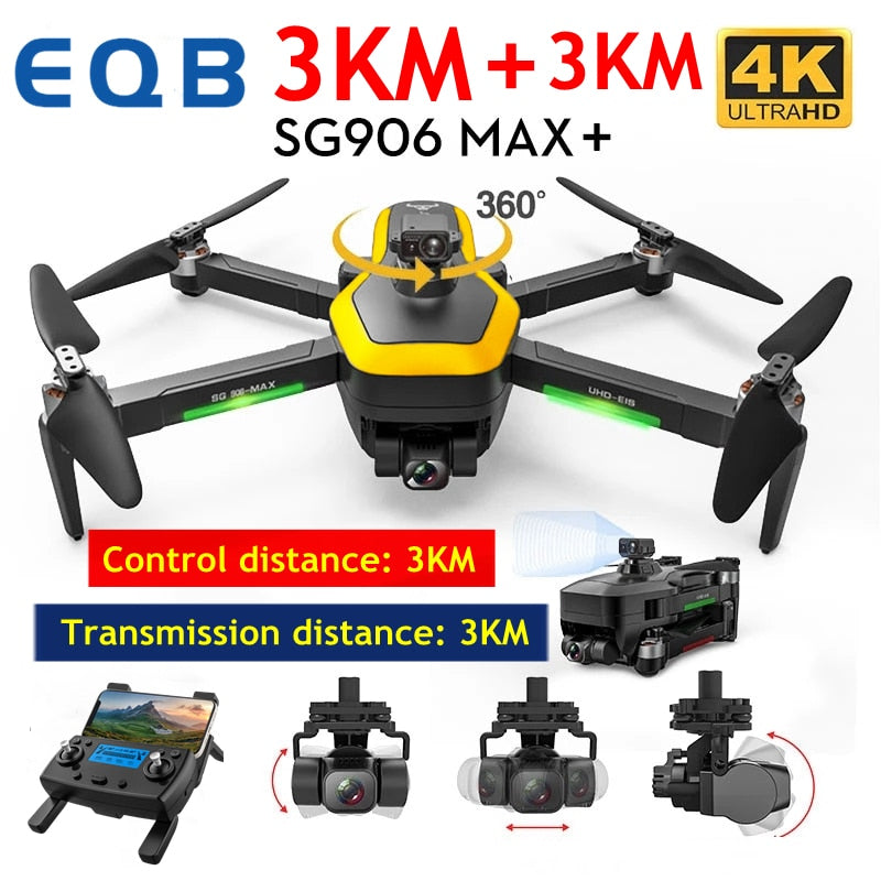 EQB SG906 MAX GPS Drone with 3 Axis Gimbal Professional 4K Camera Obstacle