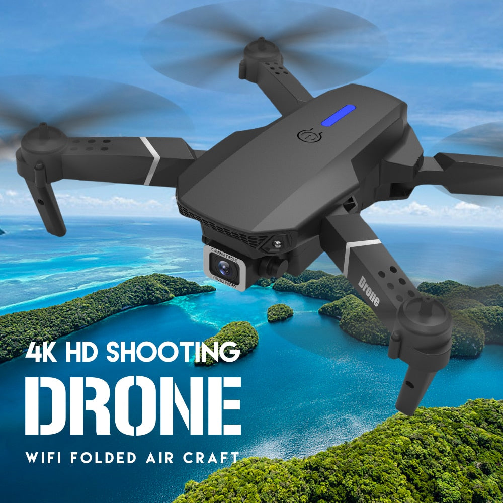 2022 New RC Helicopter Drone 4K Professinal With 1080P Wide Angle HD Camera WIFI FPV Height Hold Foldable Quadcopter Gifts Toys