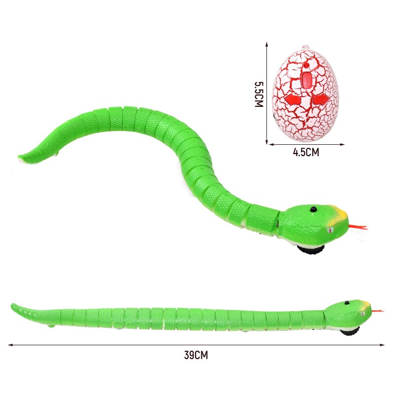 RC Animal Infrared Remote Control Snake with Egg Rattlesnake Kids Electric Toy Trick